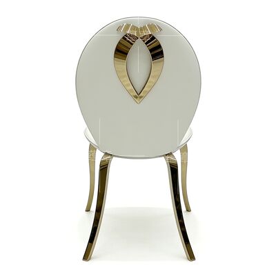 स्टेनलेस स्टील के लक्जरी पैर आधुनिक शादी भोज रेस्तरां आयोजन रिसेप्शन होटल के लिए भोजन कुर्सी