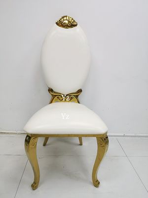 घटनाओं के लिए डाइनिंग हाई बैक वेडिंग बैंक्वेट चेयर फैब्रिक स्टेनलेस स्टील W50xD65xH110cm