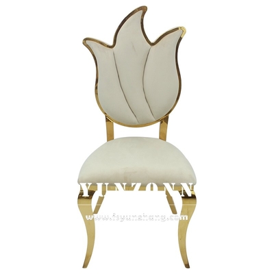 फूल डिजाइन हाई बैक वेडिंग चेयर रॉयल फर्नीचर चेयर 49X56X107cm