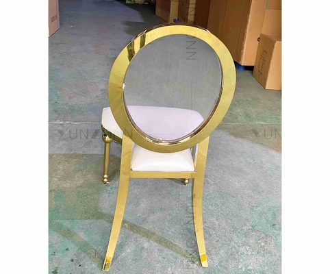 ऐक्रेलिक बैक इवेंट चेयर डाइनिंग चेयर एसएस गोल्ड रेंटल फर्नीचर