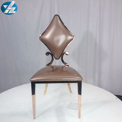लक्जरी 50X55X107 एसएस डायमंड वेडिंग गोल्डन डाइनिंग चेयर OEM व्हाइट