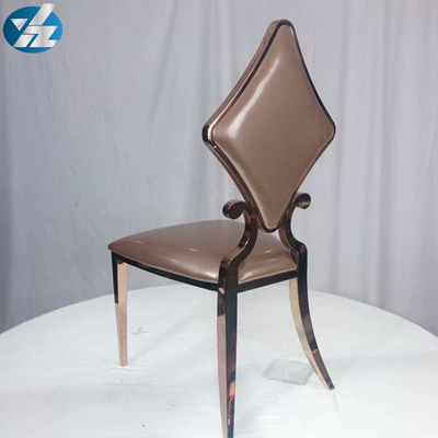 लक्जरी 50X55X107 एसएस डायमंड वेडिंग गोल्डन डाइनिंग चेयर OEM व्हाइट