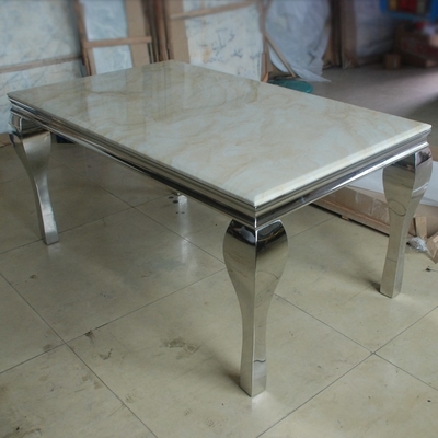 यूरोपीय सिल्वर वेडिंग बैंक्वेट टेबल्स 150X90X75 डाइनिंग रूम टेबल