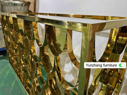 गोल्ड कलर मेटल बार टेबल कंसोल टेबल 150cmx40cmx80cm 201SS