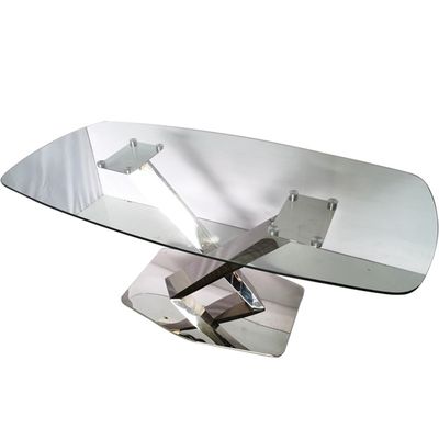 अच्छी कीमत ग्लास खाने की मेज रेस्तरां स्टेनलेस स्टील भोजन कक्ष सेट टेबल और कुर्सियां ऑनलाइन