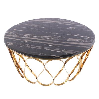 अच्छी कीमत मार्बल सरफेस मटीरियल मीडियम साइज़ स्टेनलेस स्टील सेंटर टेबल 40-50cm ऑनलाइन