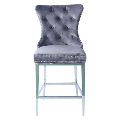 अच्छा दाम कर्व रेस्टोरेंट बार चेयर वेलवेट कवर आरामदायक सीट बकल बैक के साथ ऑनलाइन