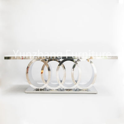 अच्छी कीमत सुरुचिपूर्ण चार मंडल भारी बेस होम फर्नीचर के साथ आधुनिक डाइनिंग टेबल ऑनलाइन