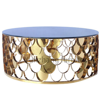 अच्छी कीमत उन्नत स्केल कॉफी टेबल, टेम्पर्ड मिरर ग्लास के साथ कॉफी सेंटर टेबल ऑनलाइन