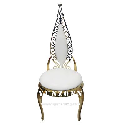 अच्छा दाम गोल्ड स्टेनलेस स्टील कमर्शियल वेडिंग बैंक्वेट चेयर लेदर वेलवेट ऑनलाइन