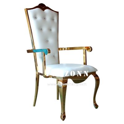 अच्छी कीमत रिसेप्शन और इवेंट के लिए एलिगेंट स्ट्रॉन्ग वेडिंग बैंक्वेट चेयर गोल्ड फ्रेम ऑनलाइन