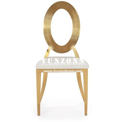 अच्छी कीमत भोजन की फर्नीचर सोने स्टेनलेस स्टील बैंकेट कुर्सी स्टैकिंग डिजाइन होटल शादी समारोह पार्टी स्टील कुर्सी ऑनलाइन
