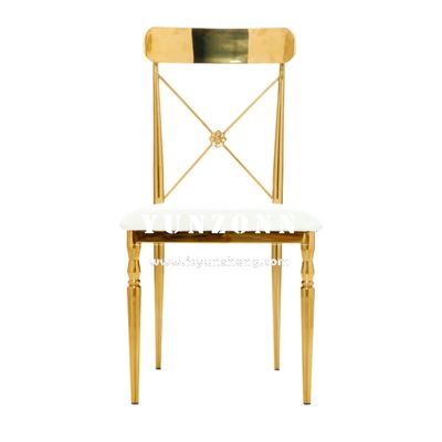 अच्छा दाम भोज पार्टी किराया सोना स्टेनलेस स्टील होटल शादी के कुर्सी घटनाओं के लिए हॉल ऑनलाइन