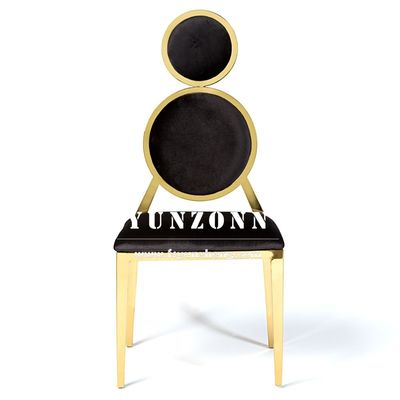 अच्छी कीमत सोने के उच्चारण के साथ भव्य मखमली गद्देदार भोज की कुर्सियां ऑनलाइन