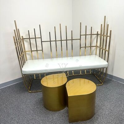 अच्छा दाम दुल्हन और दूल्हे के लिए लक्जरी शाही रानी सिंहासन कुर्सी आधुनिक स्टेनलेस स्टील शादी भोजन कुर्सी स्टाइलिश स्टील दुल्हन और दूल्हे सिंहासन ऑनलाइन