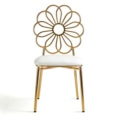 गुणवत्ता भोज स्टैकिंग वेडिंग पार्टी गोल्ड फ्रेम डेकोरेशन एसएस भोजन धातु किराये का फर्नीचर इवेंट चेयर कारखाना