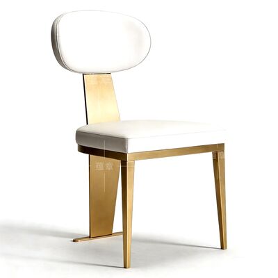 अच्छा दाम स्वर्ण स्टेनलेस स्टील शादी भोजन कुर्सियां कपड़े सिंथेटिक चमड़े के फर्नीचर भोजन रेस्तरां कुर्सी ऑनलाइन