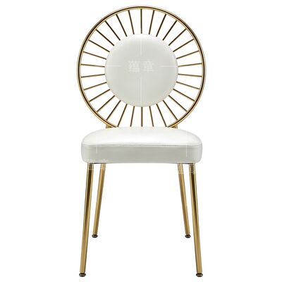 अच्छा दाम थोक राउंड बैक डाइनिंग स्टेनलेस स्टील वेडिंग लक्ज़री इवेंट चेयर ऑनलाइन