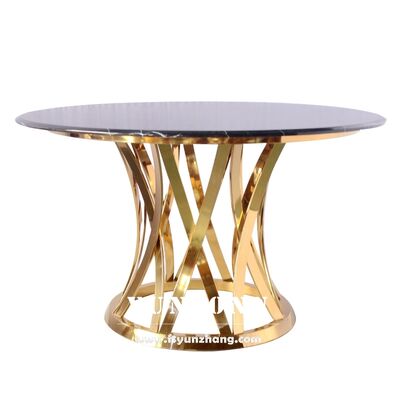 अच्छा दाम रसोई में बाहरी उपयोग के लिए भारी आधार के साथ क्लासिक आधुनिक गोल भोजन की मेज ऑनलाइन