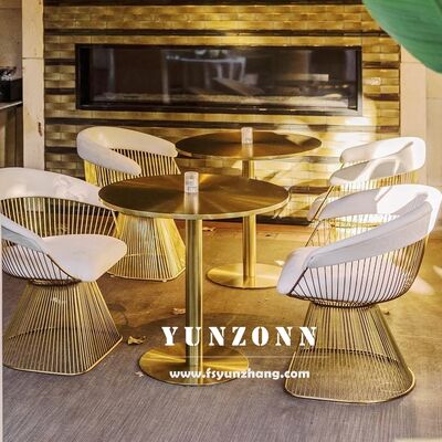 अच्छा दाम थोक स्टेनलेस स्टील टेबल पैर ब्रश धातु भोजन टेबल बेस कैफे फर्नीचर ऑनलाइन