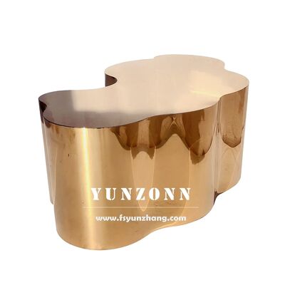 अच्छा दाम होटल डाइनिंग बेडरूम के उपयोग के लिए आधुनिक स्टेनलेस स्टील गोल्ड कॉफी टेबल ट्री ट्रंक स्टाइल लिविंग रूम फर्नीचर ऑनलाइन