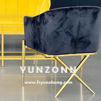 अच्छा दाम एक्स पैरों के साथ आधुनिक भोजन कंधे कुर्सी स्टेनलेस स्टील डिजाइन मखमल होटल कुर्सियां ऑनलाइन