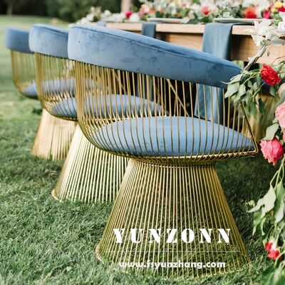 अच्छा दाम आरामदायक कपड़े कुर्सी नोव्यू तार मखमल भोजन कुर्सी सोने स्टेनलेस स्टील फ्रेम लिविंग रूम के लिए नई डिजाइन होटल रेस्तरां ऑनलाइन