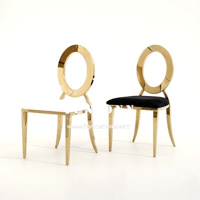 अच्छा दाम प्राचीन लुई ओज़ कुर्सी सोने के साथ स्टेनलेस स्टील फ्रेम के साथ आधुनिक घटनाओं के लिए बैंक्वेट होटल भोजन अपार्टमेंट शादी की कुर्सी ऑनलाइन