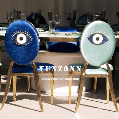 अच्छा दाम होटल वेडिंग पार्टी बेडरूम के उपयोग के लिए आधुनिक गोल्ड स्टेनलेस स्टील डाइनिंग चेयर वाशिंगटन मल्टीकलर्ड बैंक्वेट चेयर ऑनलाइन