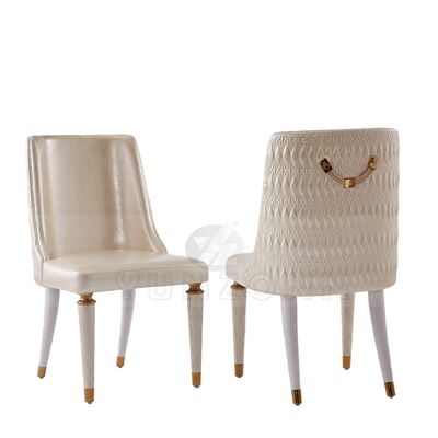 अच्छा दाम गर्म बिक्री आधुनिक चमड़े की भोजन कुर्सी होटल और रहने वाले कमरे के लिए स्टेनलेस स्टील आर्मरेस्ट के साथ इनडोर और आउटडोर उपयोग के लिए ऑनलाइन