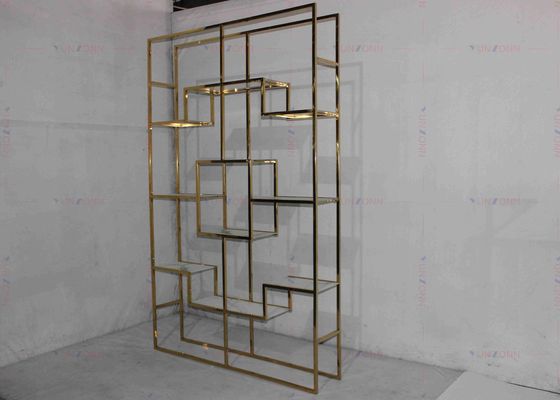 अच्छी कीमत स्टेनलेस स्टील गोल्डन मॉडर्न वाइन रैक कैबिनेट लाइट क्लासिक विलासिता ऑनलाइन