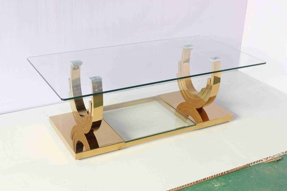 अच्छी कीमत टीआई गोल्ड यू आकार का आधार 2 टुकड़ा कॉफी टेबल सेट लिविंग रूम होम फर्नीचर ऑनलाइन