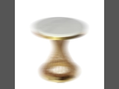 6-8 लोगों के लिए स्टील ट्यूब बेस के साथ रिच राउंड डाइनिंग टेबल